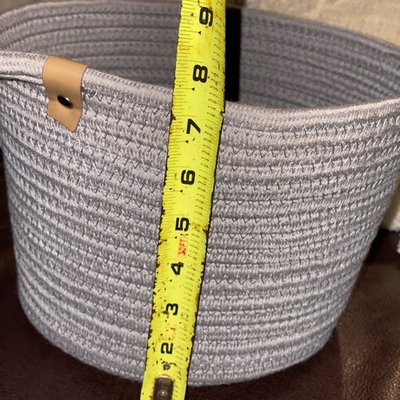 Gray woven rope bin - Picture 2 of 5